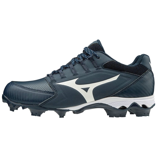 Mizuno 9-Spike Advanced Finch Elite 4 TPU Molded Softball Cipő Női Sötétkék / Fehér | NWCR-37029