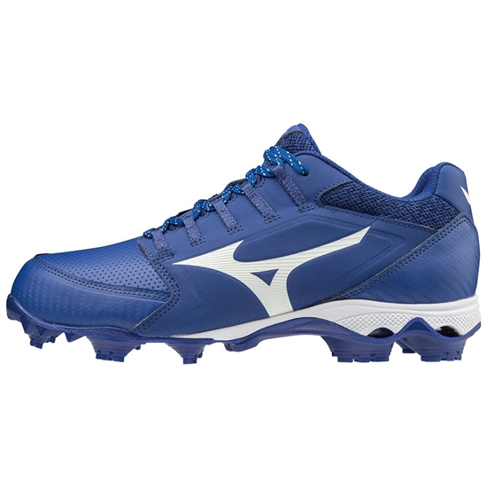 Mizuno 9-Spike Advanced Finch Elite 4 TPU Molded Softball Cipő Női Királykék / Fehér | SCXJ-20483