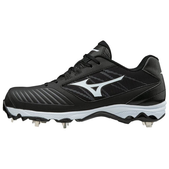 Mizuno 9-Spike Advanced Sweep 4 Low Metal Softball Cipő Női Fekete / Fehér | EMVK-42839