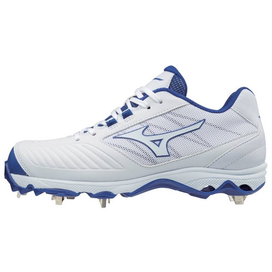 Mizuno 9-Spike Advanced Sweep 4 Low Metal Softball Cipő Női Fehér / Királykék | MLZO-67120