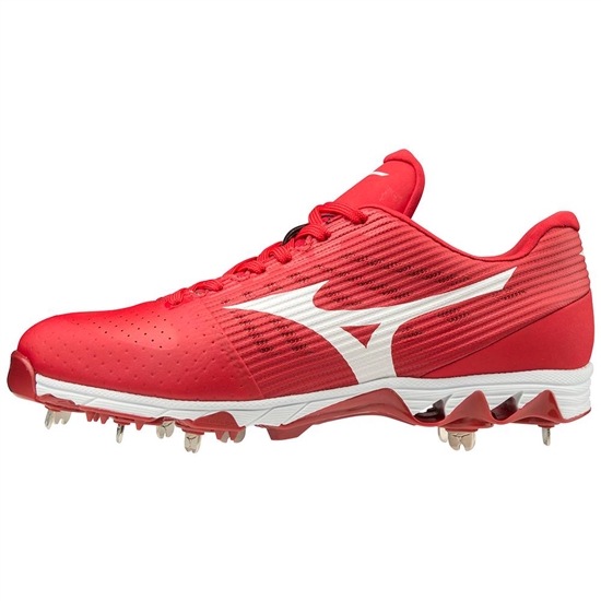 Mizuno 9-Spike Ambition Low Metal Baseball Cipő Férfi Piros / Fehér | RIXM-78024