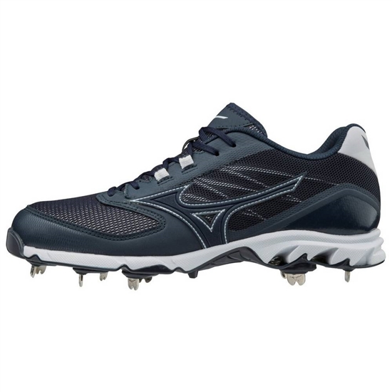 Mizuno 9-Spike Dominant 2 Low Metal Baseball Cipő Férfi Sötétkék / Fehér | ABYZ-87102