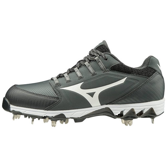 Mizuno 9-Spike Swift 6 Low Metal Softball Cipő Női Szürke / Fehér | QAHZ-86401