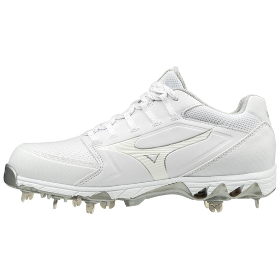 Mizuno 9-Spike Swift 6 Low Metal Softball Cipő Női Fehér | TAKR-62051