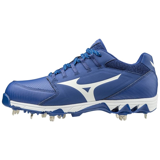 Mizuno 9-Spike Swift 6 Low Metal Softball Cipő Női Királykék / Fehér | TXYF-69234