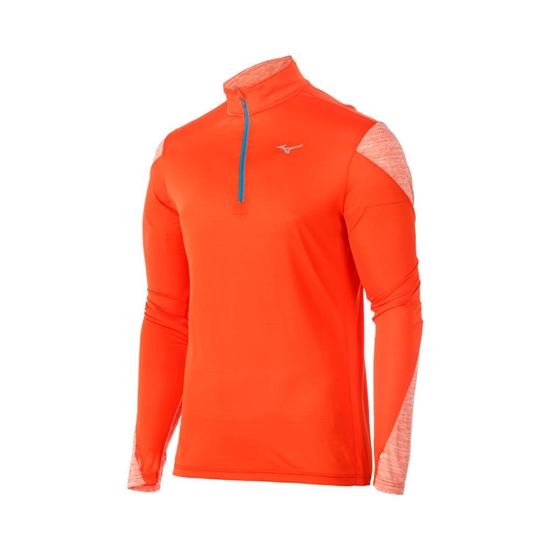 Mizuno ALPHA LONG SLEEVE HALF ZIP 2.0 Running Tops Férfi Rózsaszín | DWVU-60293