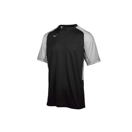 Mizuno Aerolite Crew Baseball Jersey Férfi Fekete / Szürke | TFMQ-31720