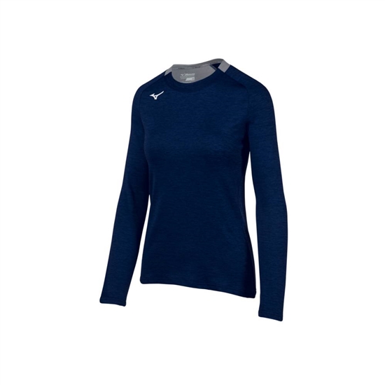 Mizuno Alpha Long Sleeve Tops Női Sötétkék | ULKW-82904