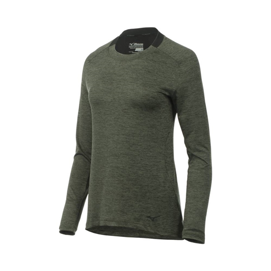 Mizuno Alpha Long Sleeve Tops Női Zöld | DYLX-85790