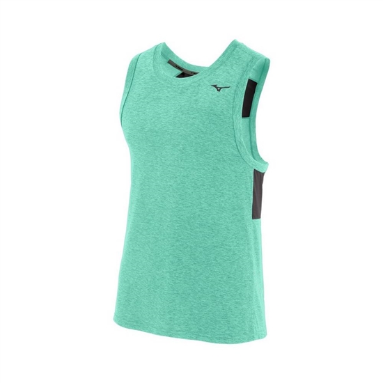 Mizuno Alpha Running Tank Top Férfi Zöld / Fekete | REGU-91450