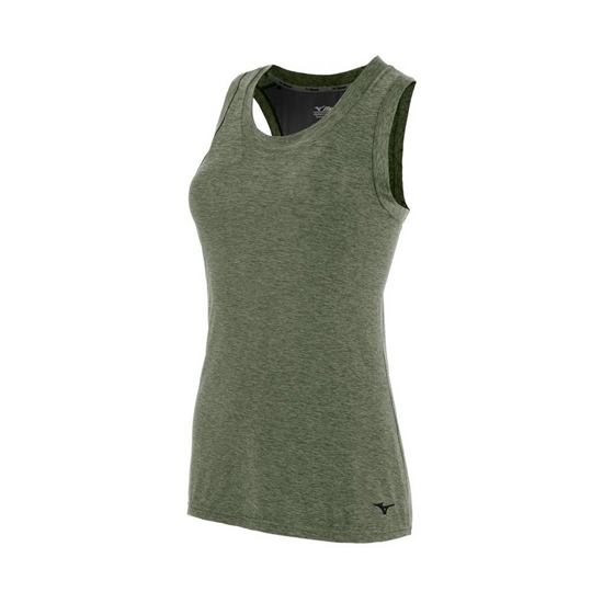 Mizuno Alpha Running Tank Top Női Zöld | PUOW-97831