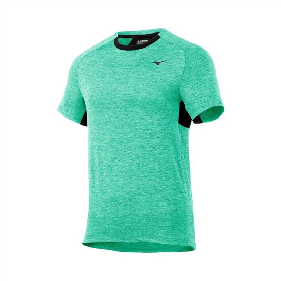 Mizuno Alpha Rövid Sleeve T shirts Férfi Zöld / Fekete | HMYD-49578