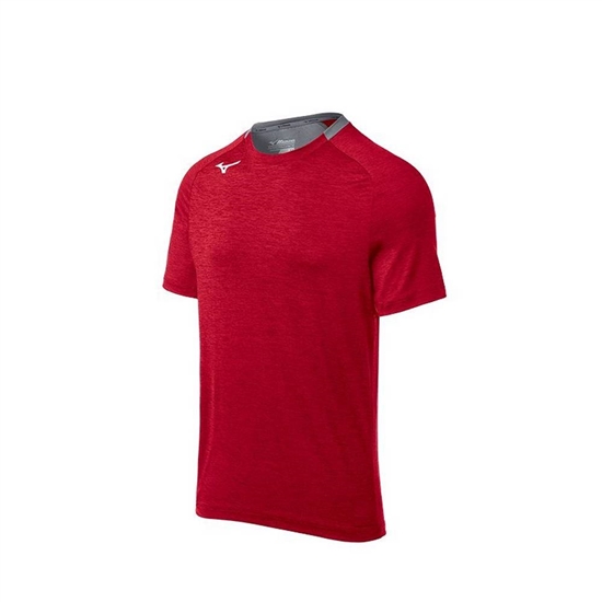 Mizuno Alpha Rövid Sleeve T shirts Férfi Piros | ISKG-86459