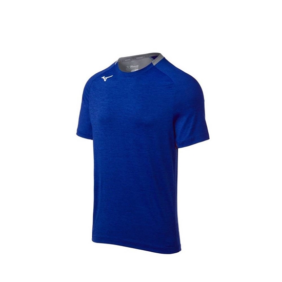 Mizuno Alpha Rövid Sleeve T shirts Férfi Királykék | MZKQ-19782