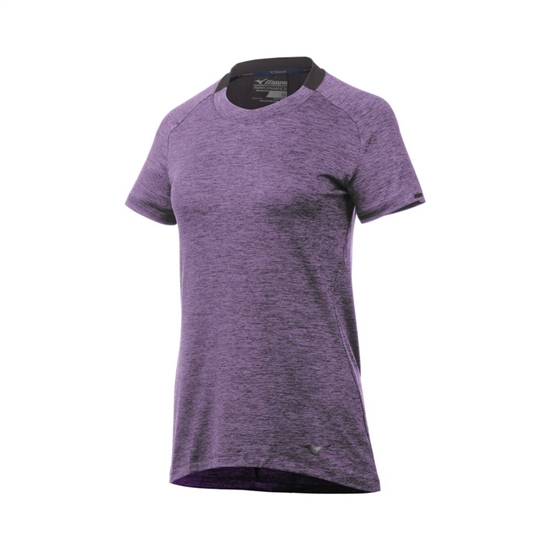 Mizuno Alpha Rövid Sleeve T shirts Női Lila | FKQE-29605