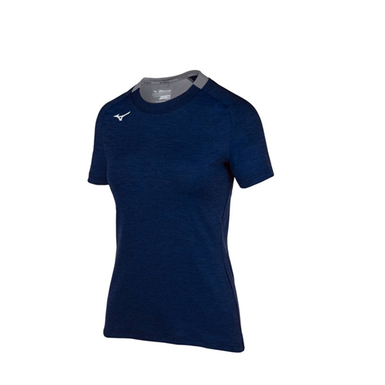 Mizuno Alpha Rövid Sleeve T shirts Női Sötétkék | XCHK-42167