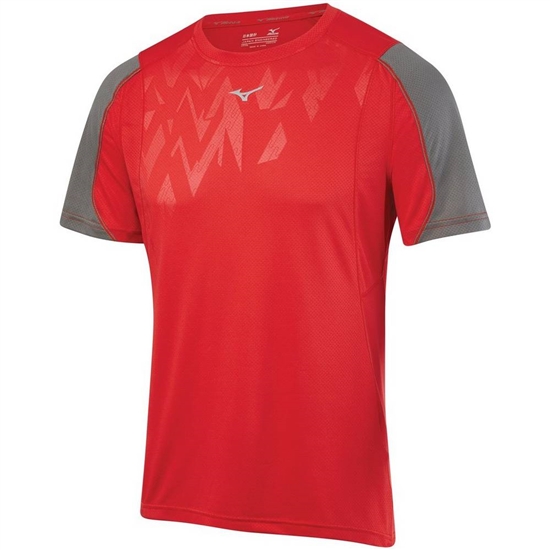 Mizuno Alpha Vent Running T shirts Férfi Piros | GVSA-70825