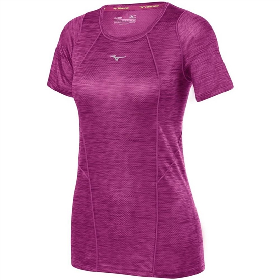 Mizuno Alpha Vent Running T shirts Női Lila | GPUE-98146