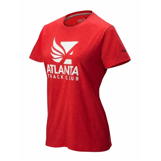 Mizuno Atlanta Track Club Sport Running T shirts Női Piros | HGFA-62045