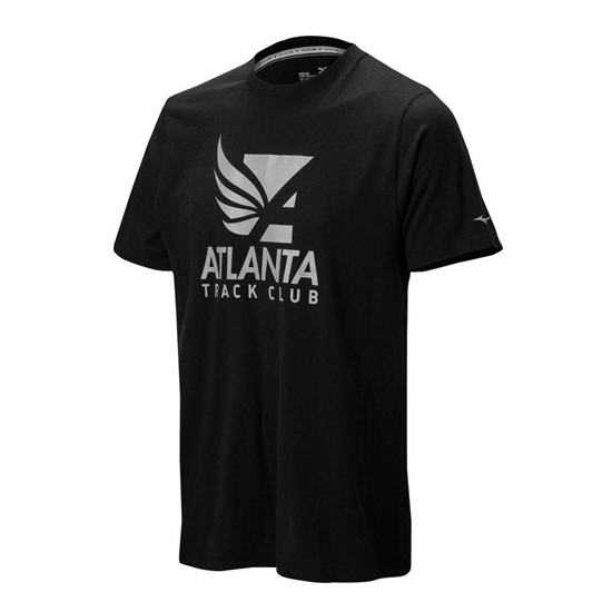 Mizuno Atlanta Track Club Sport T shirts Férfi Fekete | WDFL-57249