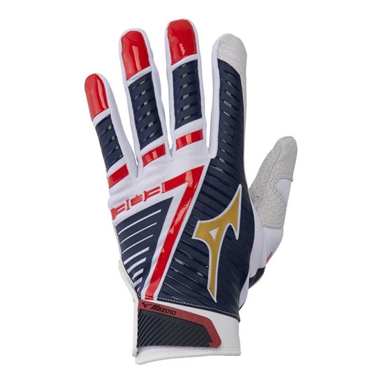 Mizuno B-130 Adult Baseball Batting Gloves Férfi Stripes | ZLNA-28576