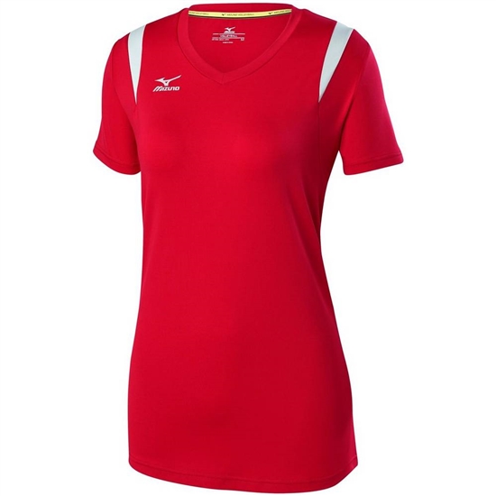 Mizuno Balboa 5.0 Long Sleeve Volleyball Jersey Női Piros / Titán / Szürke | EBKM-58296