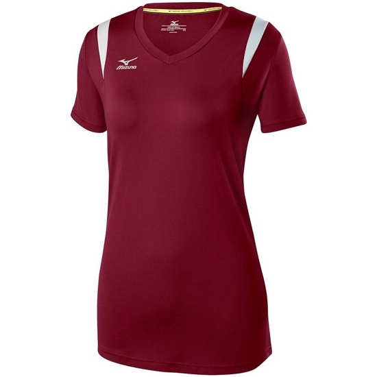 Mizuno Balboa 5.0 Long Sleeve Volleyball Jersey Női Bordó / Titán | ROWD-04937