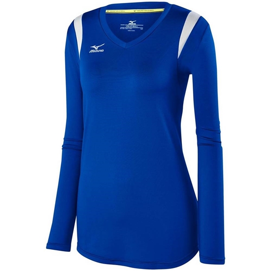 Mizuno Balboa 5.0 Long Sleeve Volleyball Jersey Női Királykék / Titán | YFGE-05938