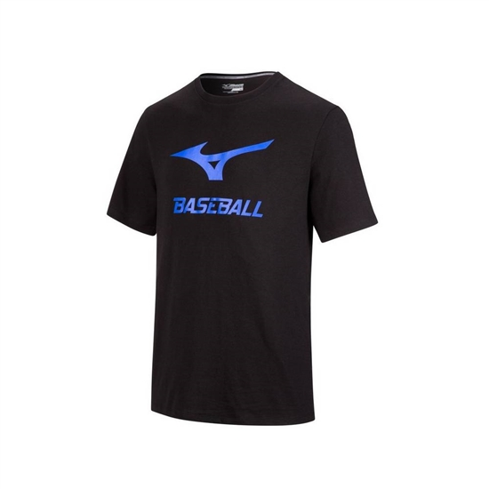 Mizuno Baseball Graphic Baseball T shirts Férfi Fekete | YEWF-32497