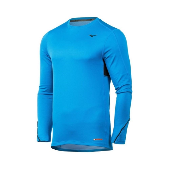 Mizuno Breath Thermo Base Layer Férfi Kék | PQEF-94308