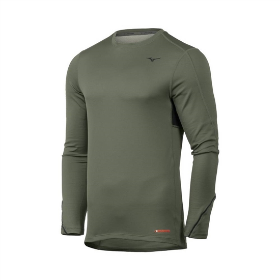 Mizuno Breath Thermo Base Layer Férfi Zöld | LIVP-54627