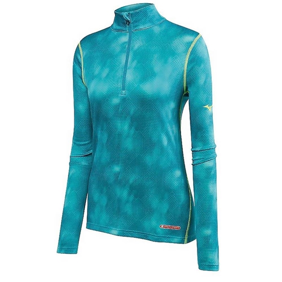 Mizuno Breath Thermo Base Layer Half Zip Tops Női Türkiz | DZFL-60591