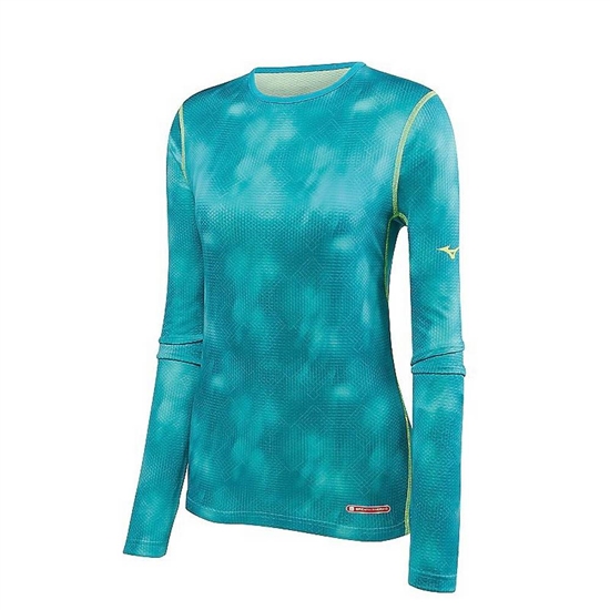 Mizuno Breath Thermo Base Layer Tops Női Türkiz | PGZT-73568