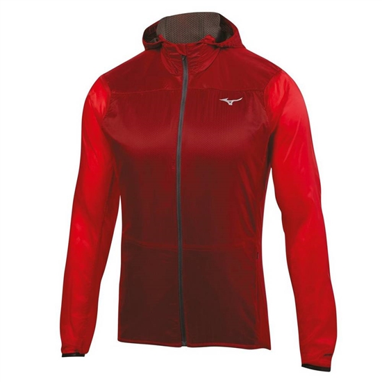 Mizuno Breath Thermo Hoody Kabát Férfi Piros | KXIZ-83462