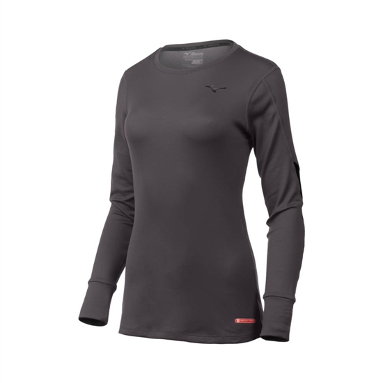 Mizuno Breath Thermo Long Sleeve Base Layer Női Szürke | BUJI-39081