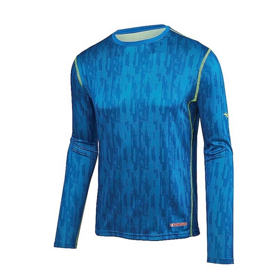 Mizuno Breath Thermo Running Base Layer Férfi Kék / Sárga | GWZY-12406