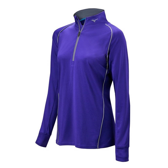 Mizuno Comp 1/2 Zip Long Sleeve Pulóver Női Lila | VSDA-21587