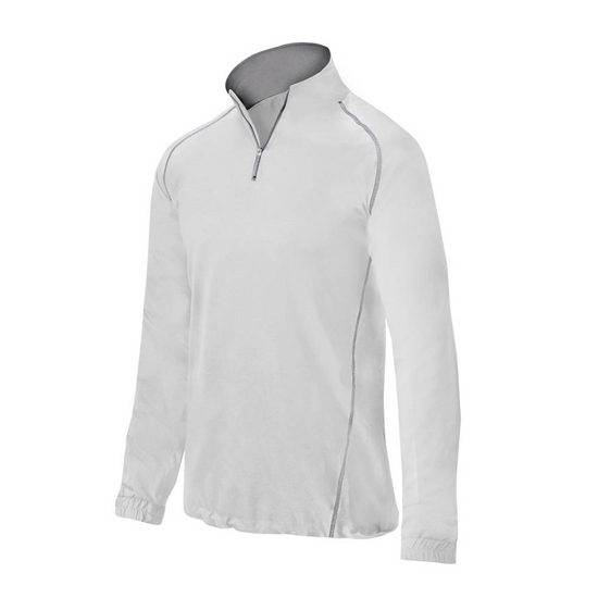 Mizuno Comp 1/4 Zip Batting Kabát Férfi Fehér | NZIV-08432