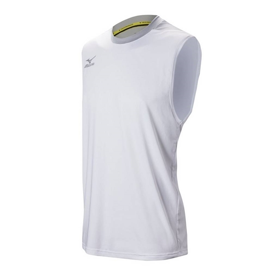 Mizuno Cutoff Jersey Férfi Fehér / Titán | DXZS-94523