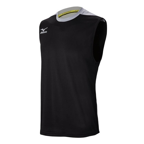 Mizuno Cutoff Jersey Férfi Fekete / Titán | KLNS-58360