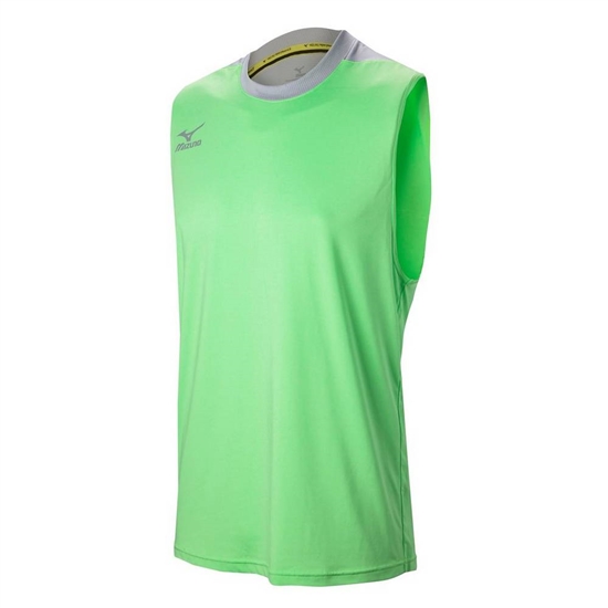 Mizuno Cutoff Jersey Férfi Zöld / Titán | DOCL-38152