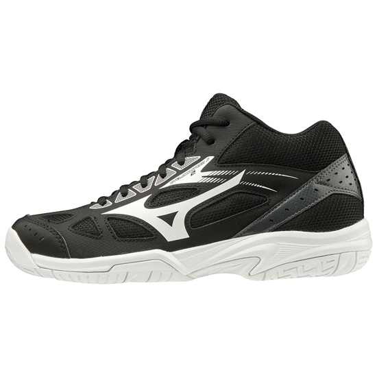 Mizuno Cyclone Speed 2 Mid Röplabda Cipő Férfi Fekete / Fehér / SötétSzürke | SYHX-10762