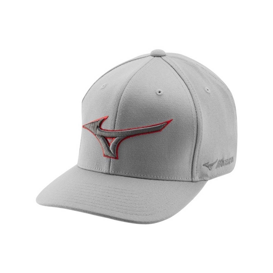 Mizuno Diamond Snapback Baseball Hat Férfi Szürke / Piros | YADM-92375