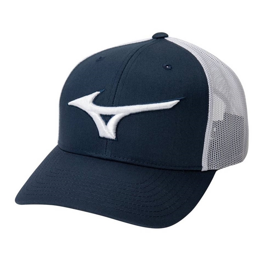 Mizuno Diamond Trucker Baseball Hat Férfi Sötétkék / Fehér | DIYH-31269