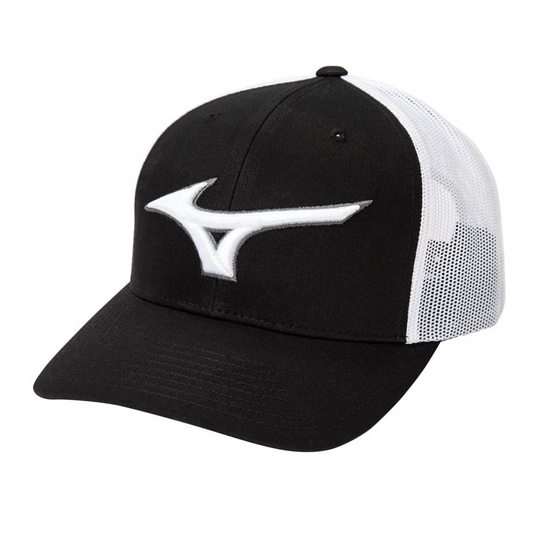 Mizuno Diamond Trucker Baseball Hat Férfi Fekete / Fehér | IQWE-39401