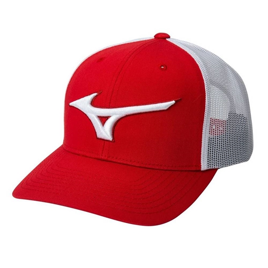 Mizuno Diamond Trucker Baseball Hat Férfi Piros / Fehér | OREU-32941