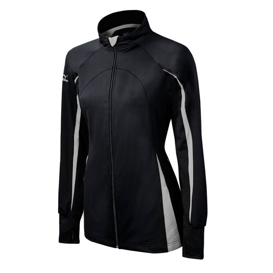 Mizuno Elite 9 Focus Full-Zip Kabát Női Fekete / Szürke | VPFA-05249