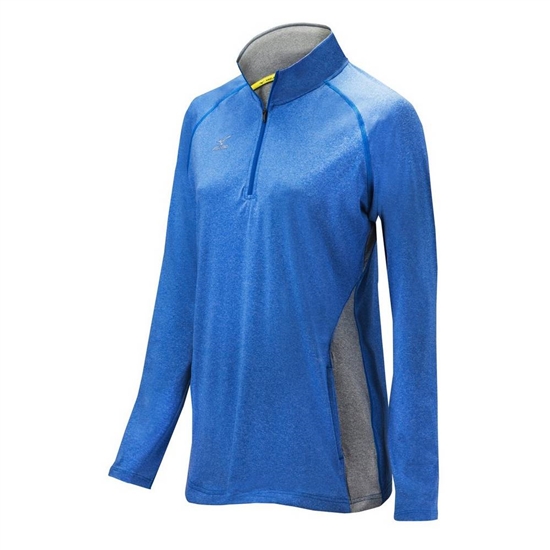 Mizuno Fire 1/2 Zip Kabát Női Piros Királykék / Szürke | DPKS-26130