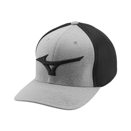 Mizuno Fitted Meshback Golf Hat Férfi Fekete | BWZJ-90571