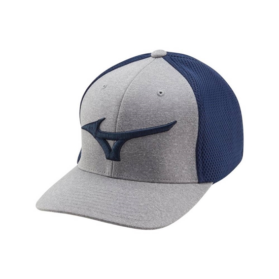 Mizuno Fitted Meshback Golf Hat Férfi Sötétkék | NQOE-84036